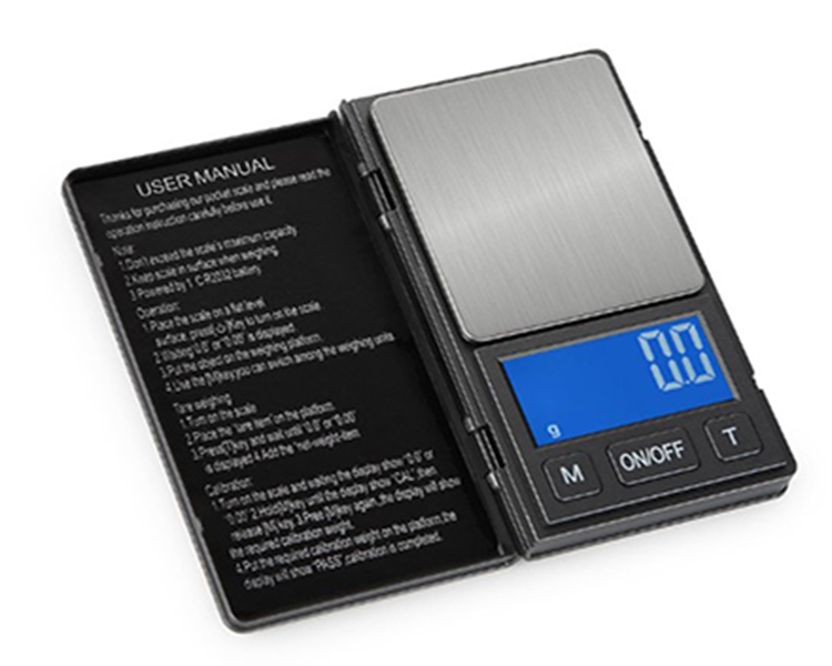 Wholesale Professional Manufacturer Diamond Measuring 500g*0.01g Notebook Pocket Scale