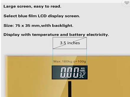 Portable Electronic Large LCD Screen Platform Personal Weighing Body Weight Digital Bathroom Scale