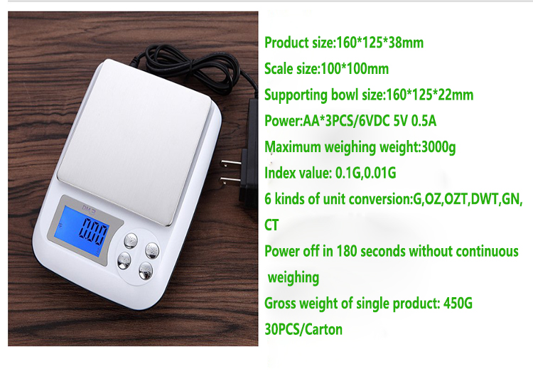 Electronic weighing kitchen scale 0.1g baking weighing bird's Nest Mini jewelry scale 0.01g precision portable balance scale