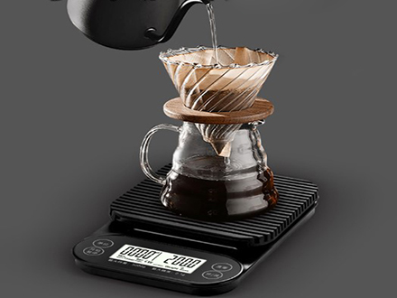 High precision portable mini electronic scale 3kg food scale gram scale household electronic scale coffee scale timing kitchen scale