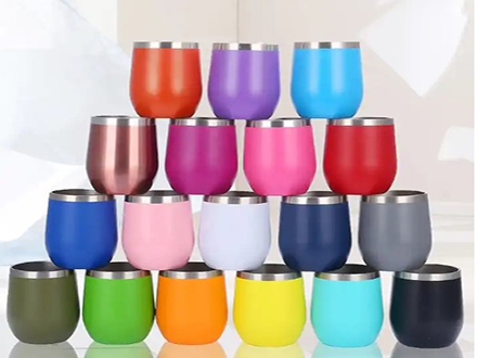 12 oz Vacuum Insulated Coffee Mug Stainless Steel Egg Mug Egg Wine Cup With Lid