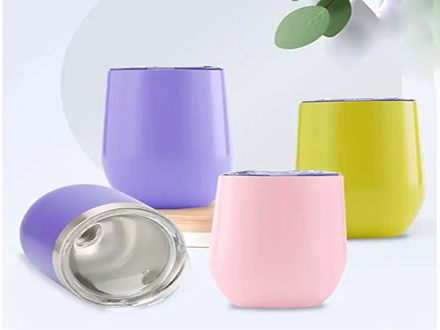 12 oz Vacuum Insulated Coffee Mug Stainless Steel Egg Mug Egg Wine Cup With Lid