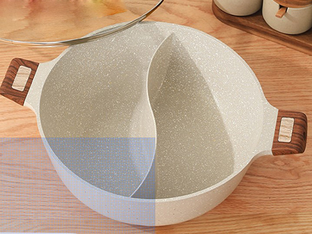 Non-stick two-pot induction cooker hot pot