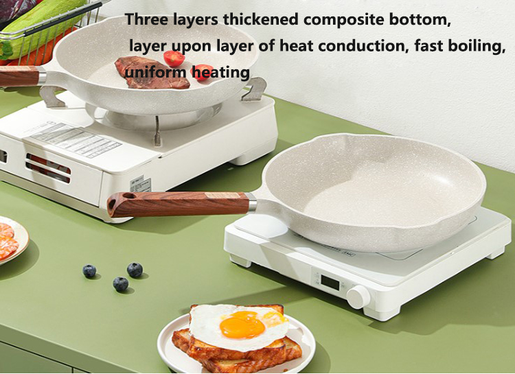 Medical stone non-stick frying pan Household frying pan non-stick frying pan