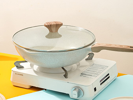 Household medical stone non-stick pot set gift pot wok frying pan milk pot induction cooker universal three-piece set