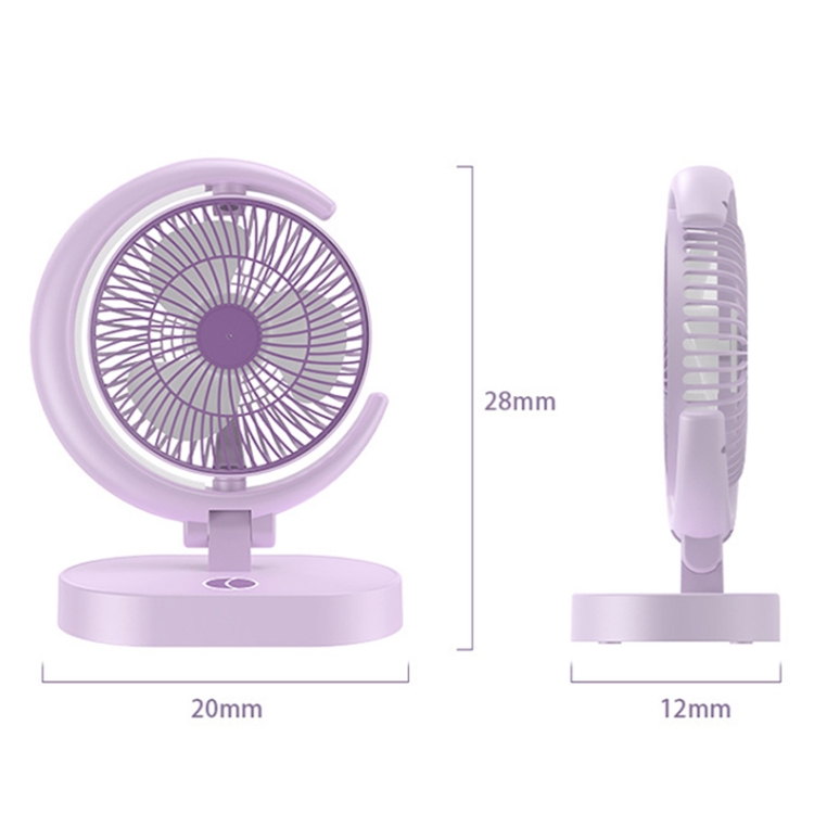 Whosale Price TS-002 Mini USB Rechargeable Light Desktop Fan Rotatable Night Light Silent fans & cooling
