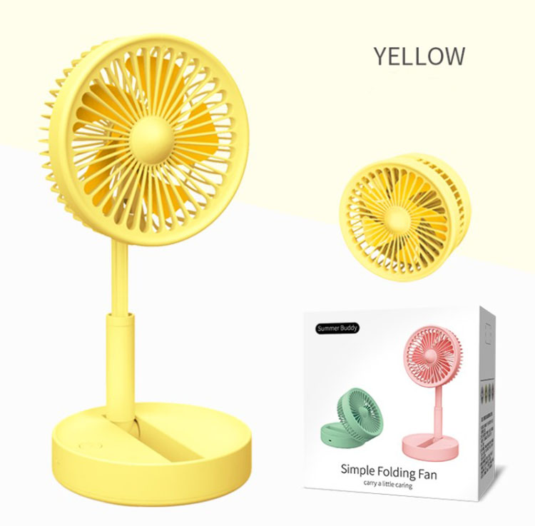 Whosale Price TS-002 Mini USB Rechargeable Light Desktop Fan Rotatable Night Light Silent fans & cooling