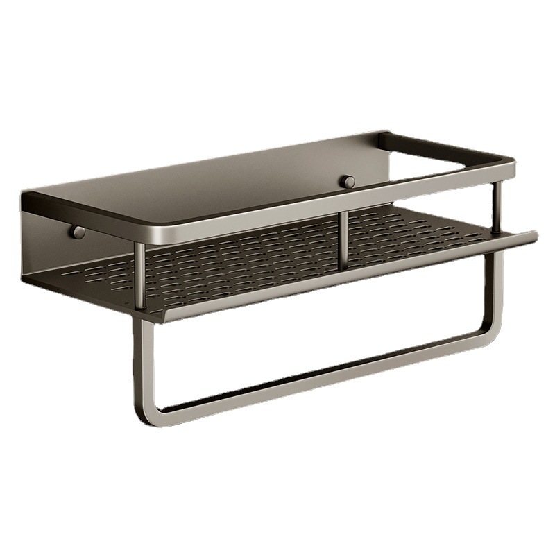Bathroom storage shelf Perforation-free washstand Light luxury bathroom wall mounted toilet wall storage shelf