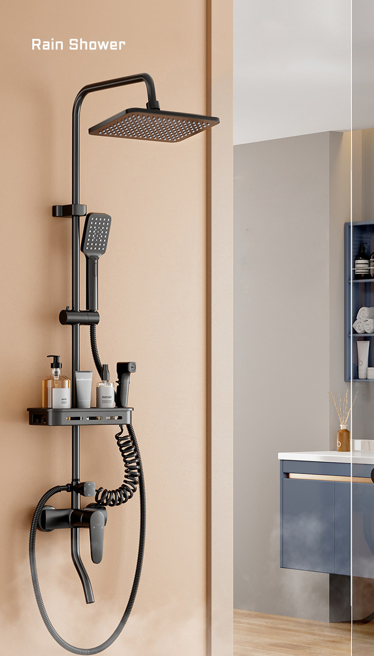 Thermostat key digital display shower shower set