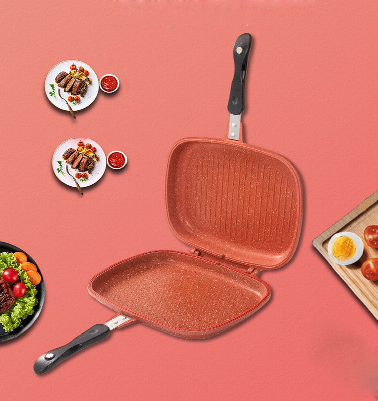 DOUBLE GRILL FRY PAN