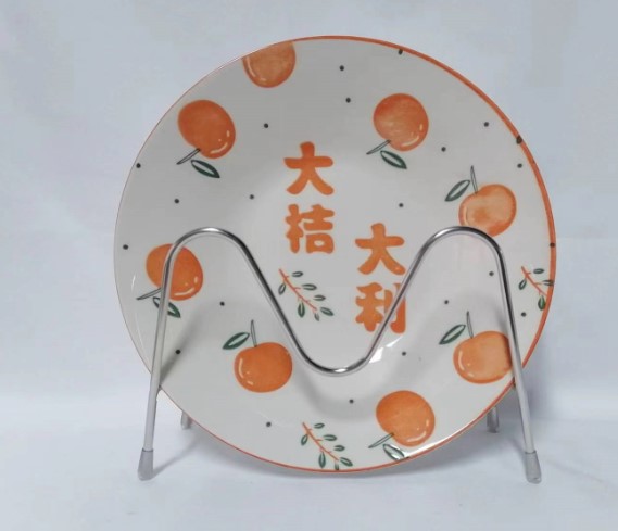 Factory Direct Sales Large Inventory Good Price 6/7/8/9 inch creative ceramic tableware cute orange soup plate