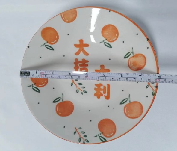 Factory Direct Sales Large Inventory Good Price 6/7/8/9 inch creative ceramic tableware cute orange soup plate