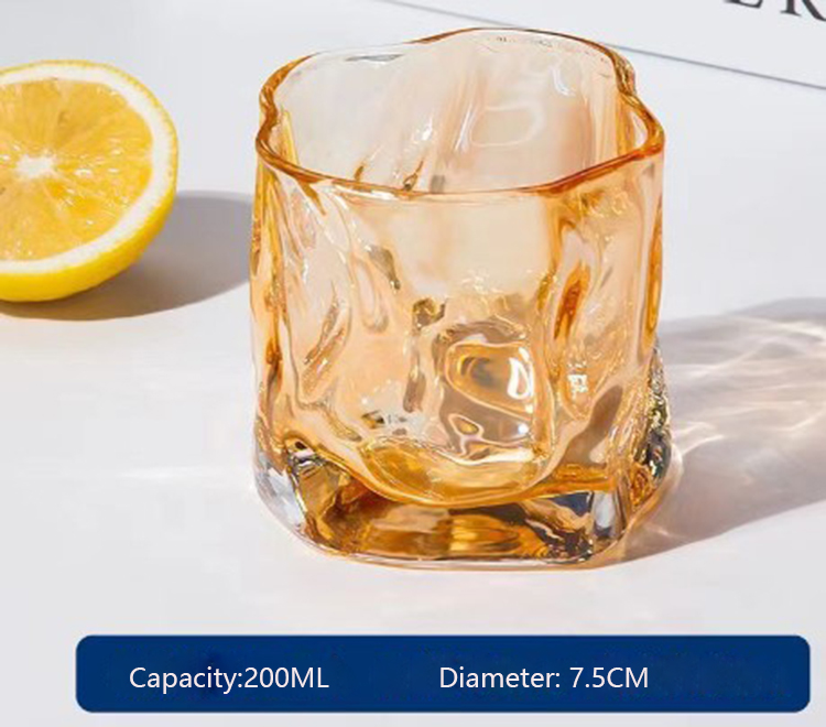Net red pearl cup portable glass water cup high-end water cup small fragrant Feng shui cup glass ins high appearance level