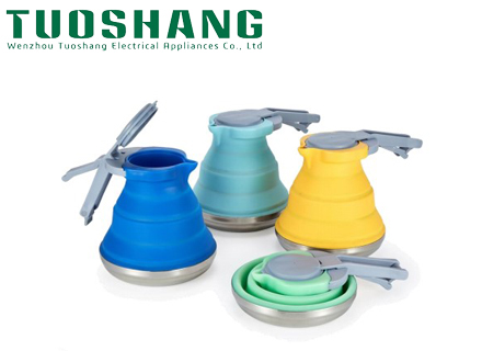 Hot Sales Heat Resistant Silicone Collapsible Camping Folding Travel kettle pot