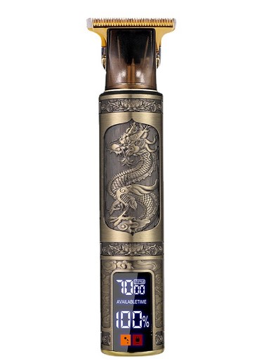 2023 dragon pattern neck duster fade brush hair cutting gold clipper multifunction waterproof pets hair trimmers
