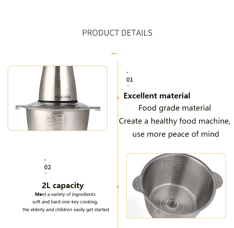 Multi-functional household electric meat grinder double-speed high power vegetable stranding machine