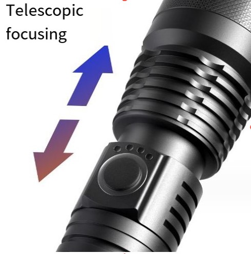Outdoor Lighting Waterproof Strong Light P50 Portable Long-range emergency LED rechargeable flashlight