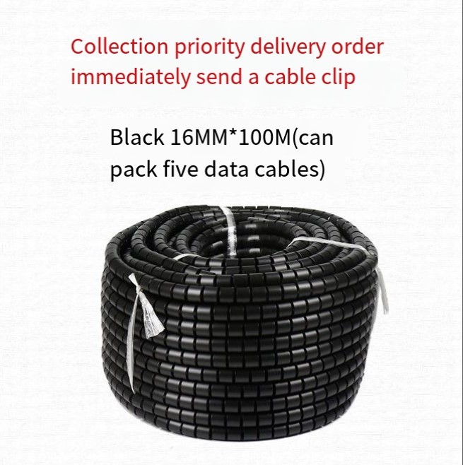 China Eco-Friendly Protection Plastic Spiral Cable Wrap White Black